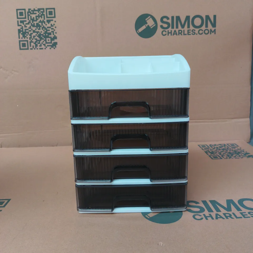 4-DRAWER PLASTIC STORAGE ORGANISER BOXED