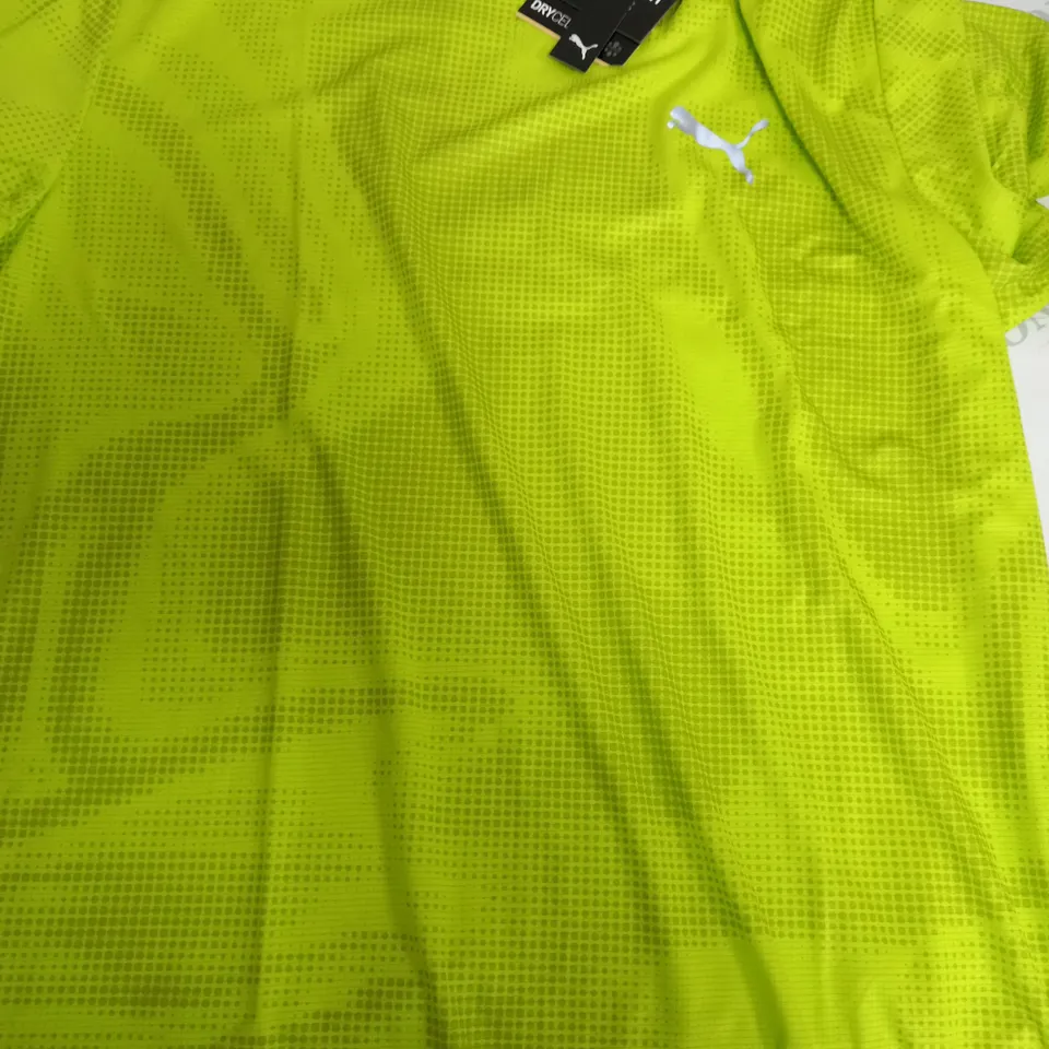 PUMA RUN LIME GREEN T-SHIRT - MEDIUM