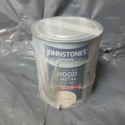 JOHNSTONES INTERIOR WOOD & METAL QUICK DRY GLOSS MAGNOLIA PAINT (750ml) - COLLECTION ONLY