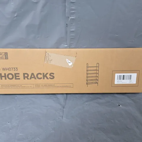 BOXED WHITE SHOE RACKS 