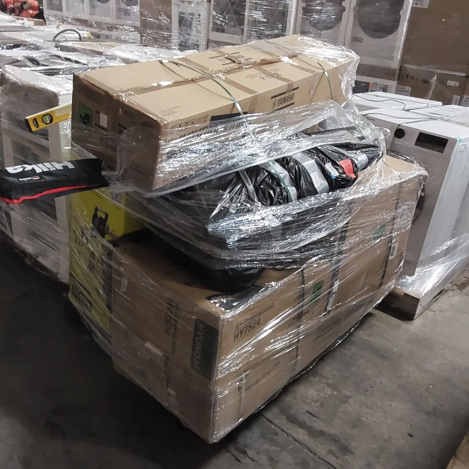 PALLET OF APPROXIMATELY 9 UNPROCESSED RAW RETURN HOUSEHOLD AND ELECTRICAL GOODS TO INCLUDE;