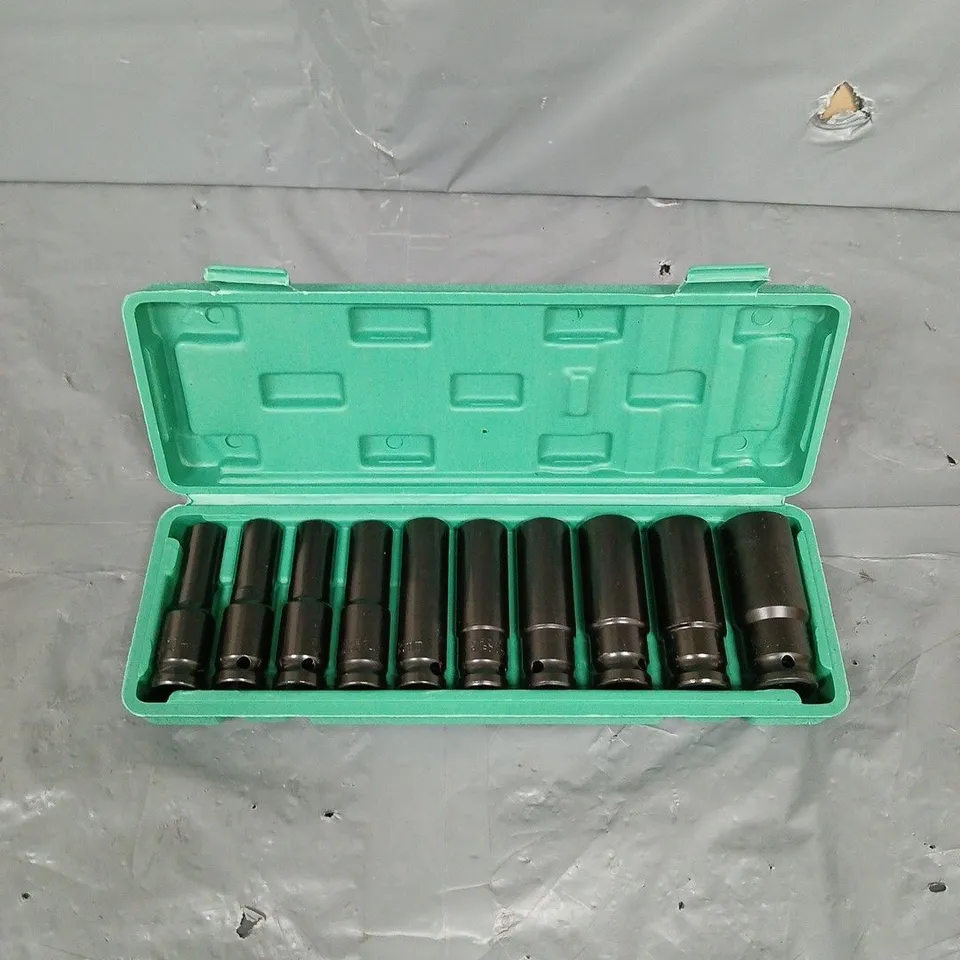 10PCE DRIVE METRIC DEEP IMPACT SOCKET SET