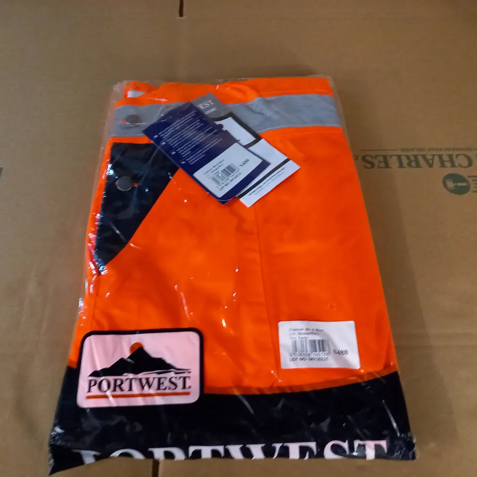PORTWEST CONTRAST BIB & BRACE - LARGE
