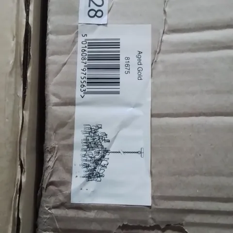 BOXED CEILING LIGHT PENDENT AGED GOLD