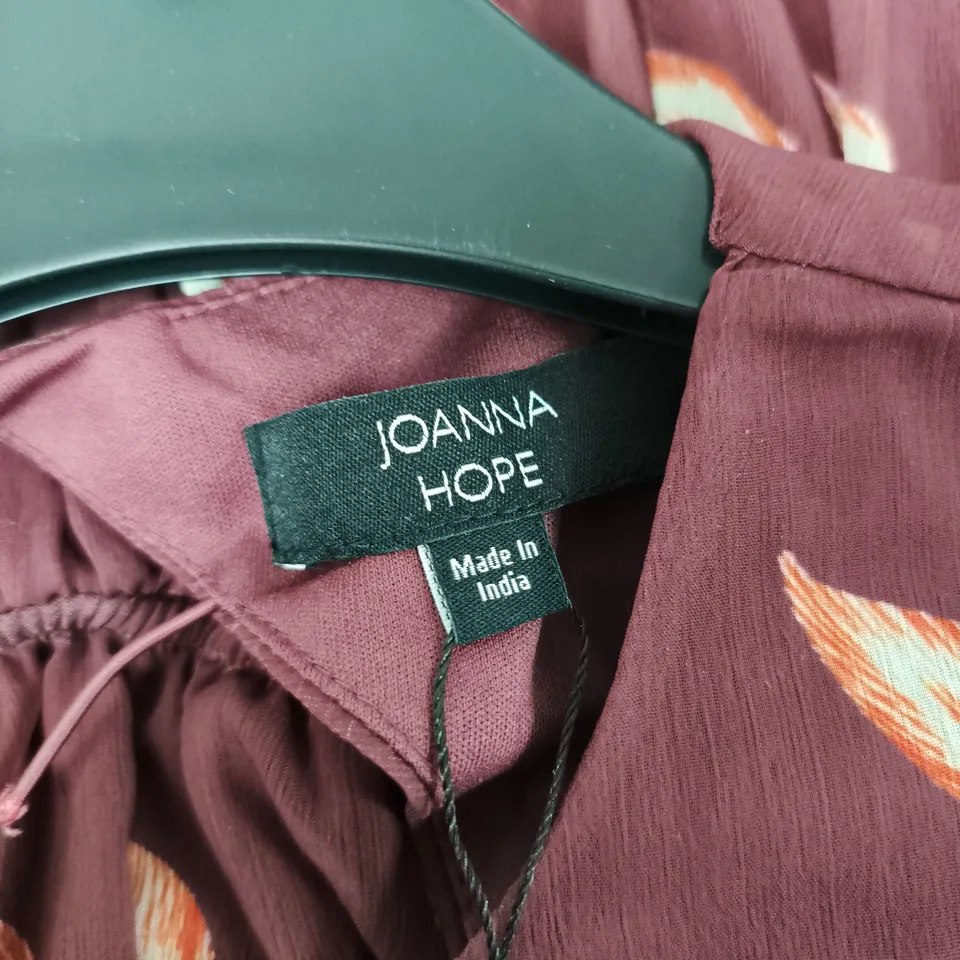 JOANNA HOPE BURGUNDY FLORAL MAXI DRESS, UK 16 (EU 44, US 12)