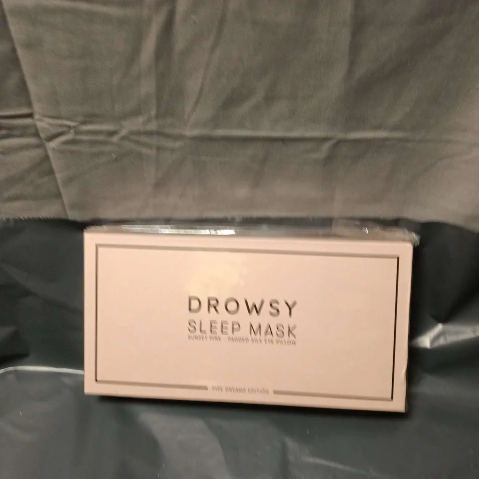 DROWSY SLEEP MASK - SUNSET PINK - PADDED SILK EYE PILLOW 