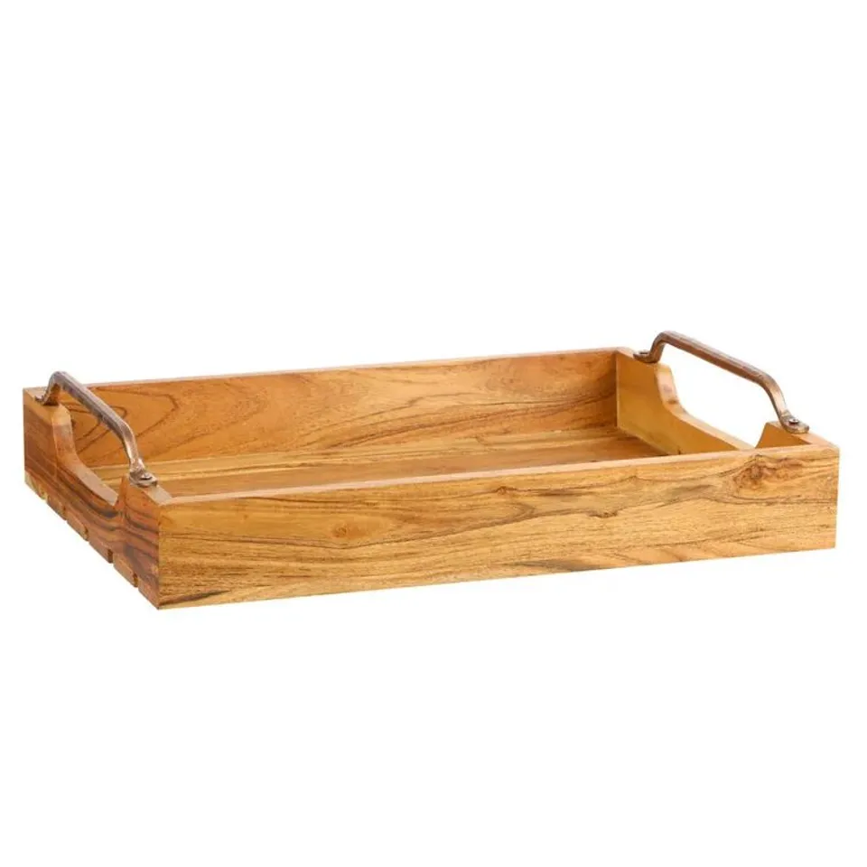 BOXED MABE SOLID WOOD TRAY (1 BOX)