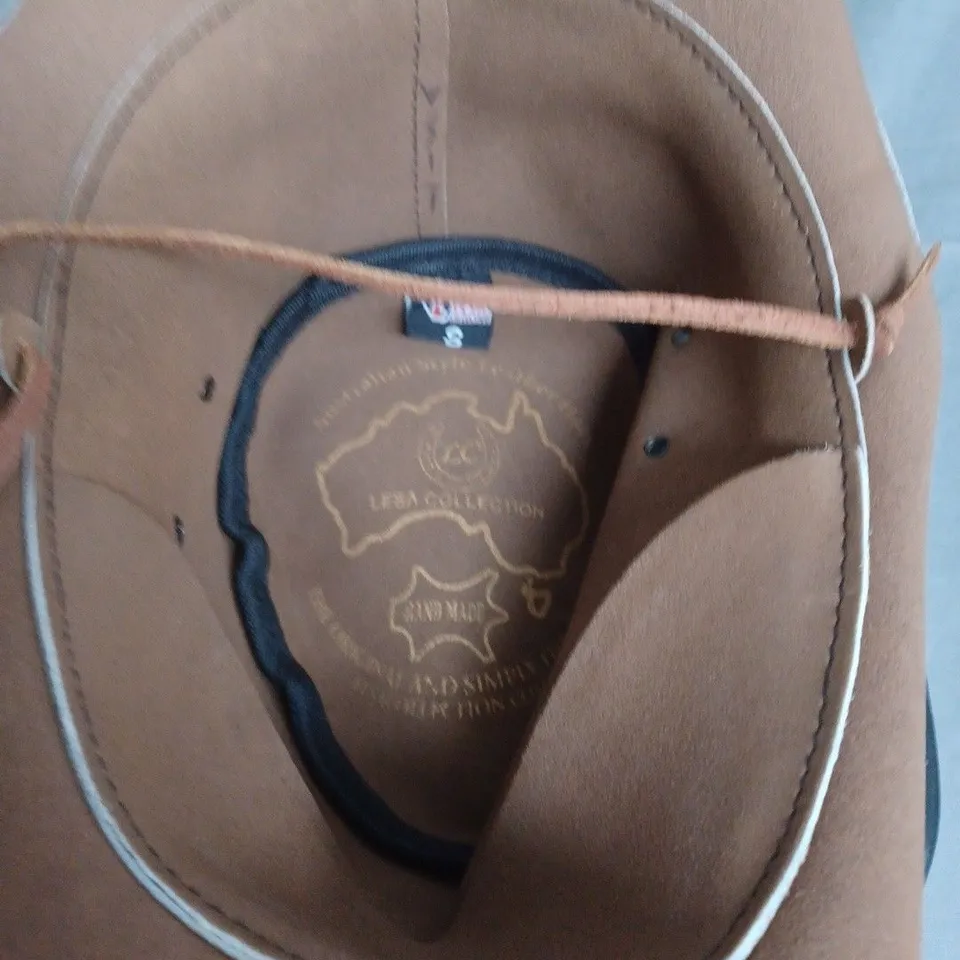 LESA COLLECTION AUSTRALIAN STYLE LEATHER HAT - S