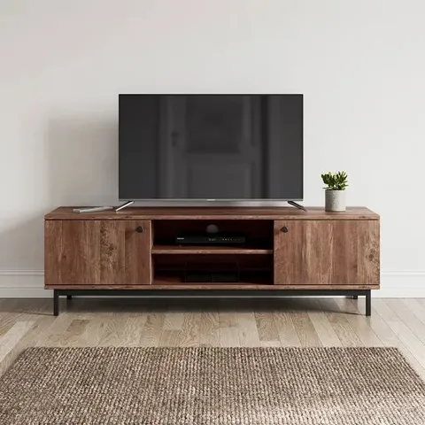 BOXED FULTON WIDE TV UNIT FOR TVS UP TO 67" - PINE (1 BOX)