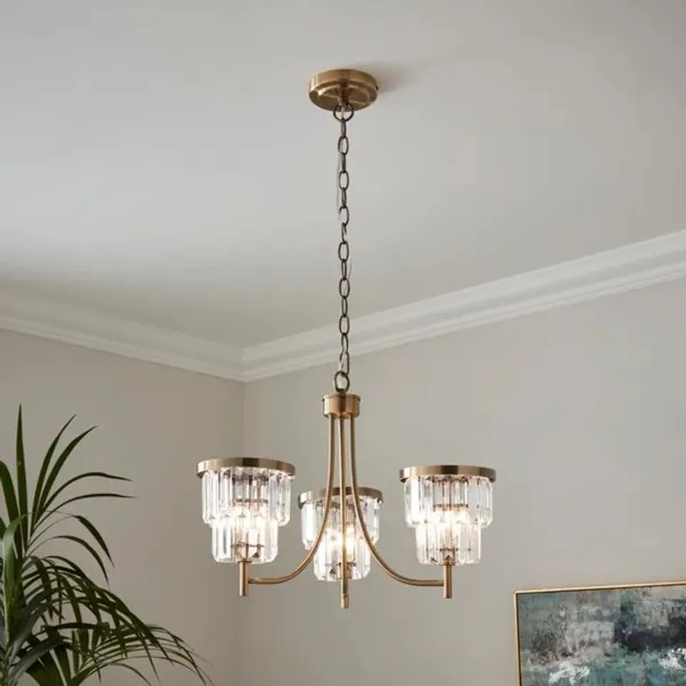 BOXED AUDRA 3 LIGHT ADJUSTABLE PENDANT LIGHT