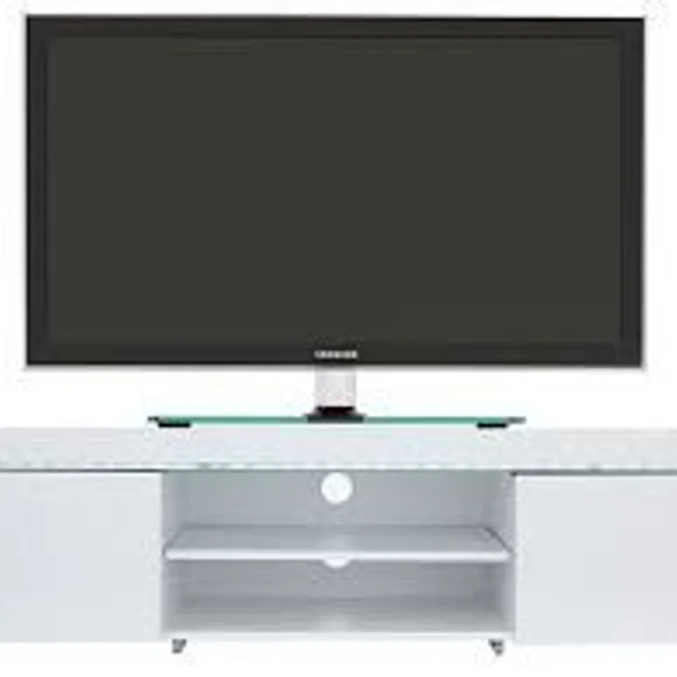 ATLANTIC GLOSS TV UNIT - WHITE (1 BOX) (COLLECTION ONLY) RRP £239.99