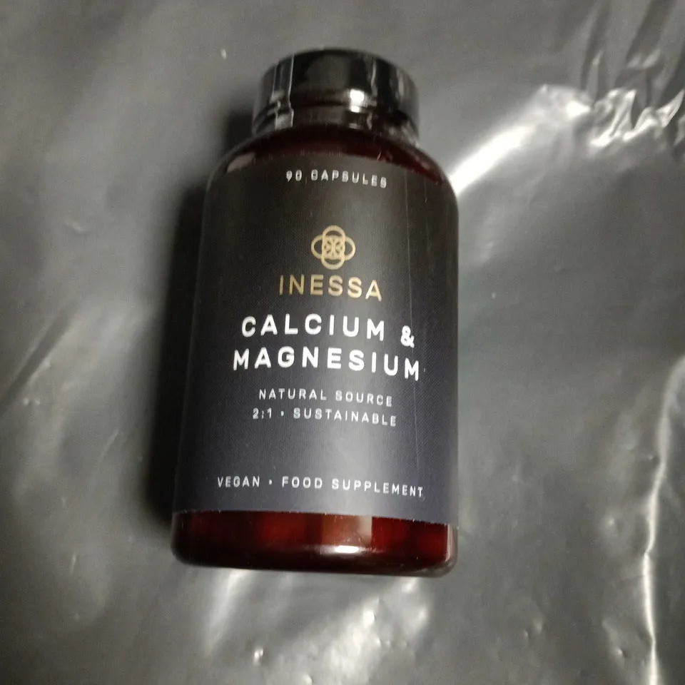 INESSA CALCIUM & MAGNESIUM – VEGAN FOOD SUPPLEMENT, 90 CAPSULES