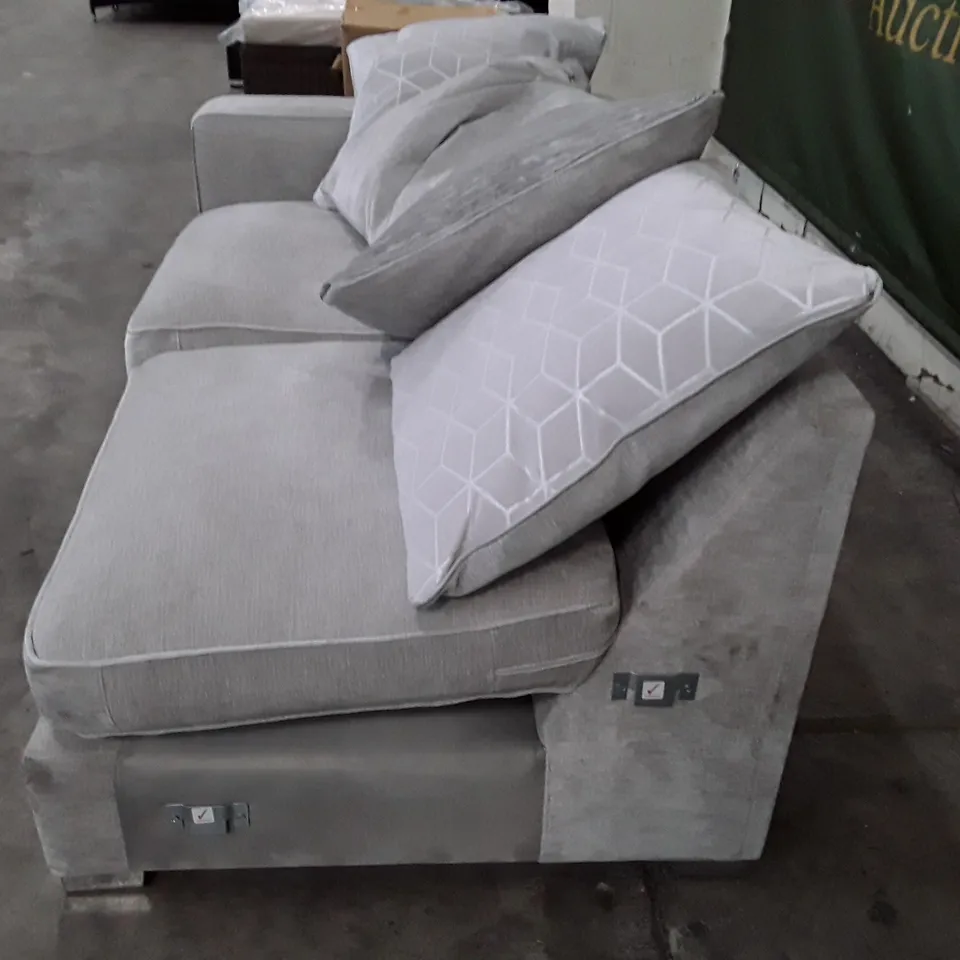 QUALITY DESIGNER SOFA RHF SECTION - LIGHT GREY FABRIC