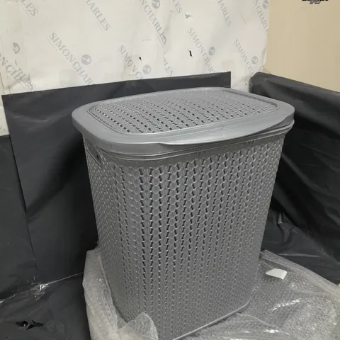 GREY PLASTIC LAUNDRY BIN 