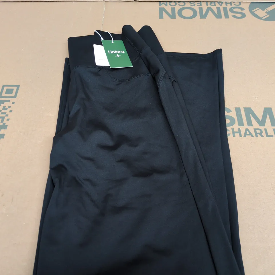HALARA BLACK WOMEN'S ATHLETIC WIDE LEG LEGGINGS - SIZE M