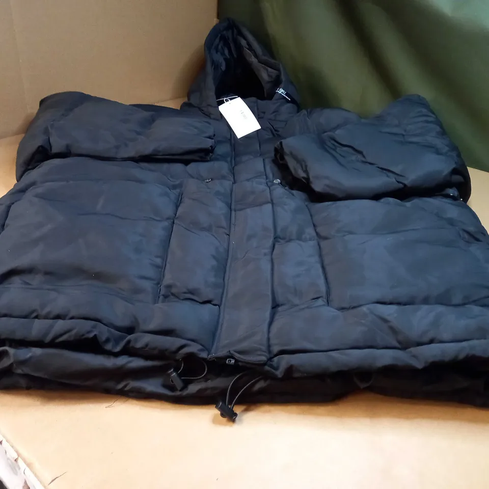 INTHESTYLE BLACK PUFFA COAT - SIZE 18
