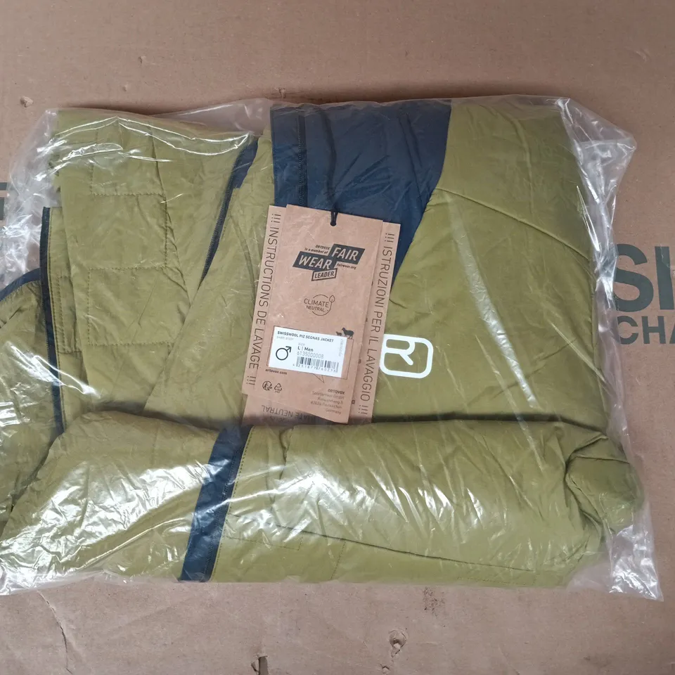 BAGGED ORTOVOX SWISSWOOL PIZ SEGNAS JACKET IN SWEET ALISON SIZE LARGE