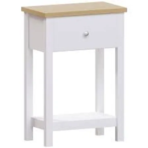 BOXED VIDA DESIGNS ARLINGTON 1 DRAWER CONSOLE TABLE - WHITE