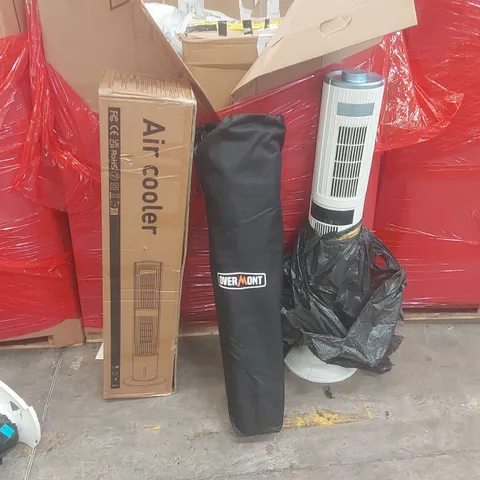 PALLET OF ASSORTED PRODUCTS AND ITEMS TO INCLUDE: CAMPING CHAIRS,FAN,AIT COOLER.