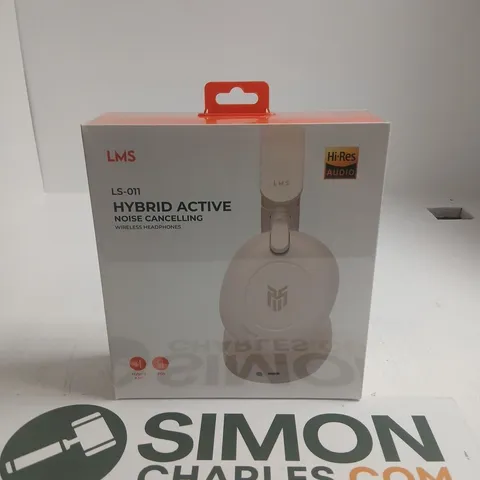 BOXED LMS LS-011 HYBRID ACTIVE NOISE CANCELLING WIRELESS HEADPHONES – BEIGE