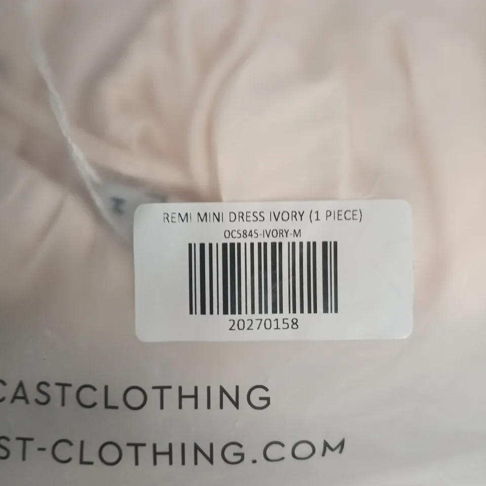 OUTCAST CLOTHING REMI MINI DRESS IVORY – SIZE M