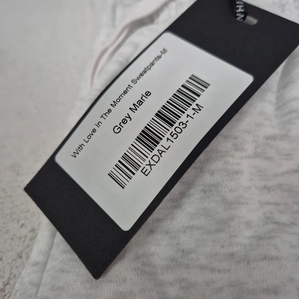 WHITE FOX GREY MARL JOGGERS – SIZE M