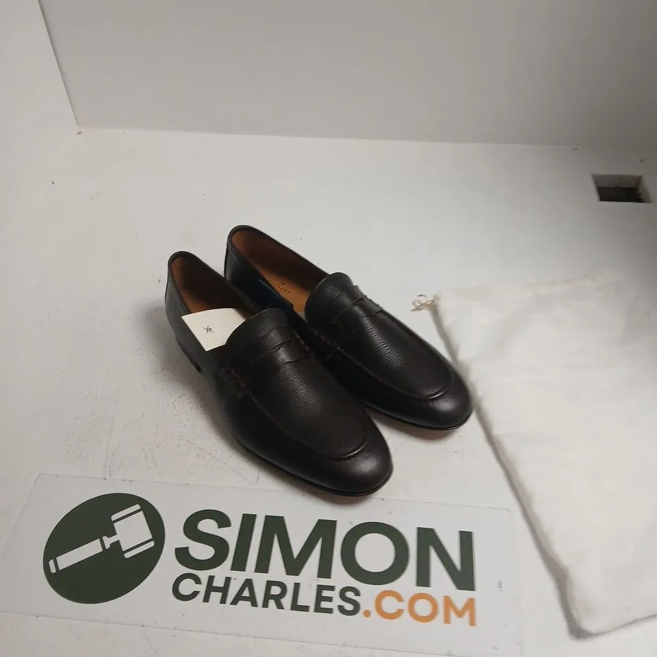 HACKETT LONDON REGAL SADDLE LOAFERS – DARK BROWN, HMS200092, UK 9 (EU 43)