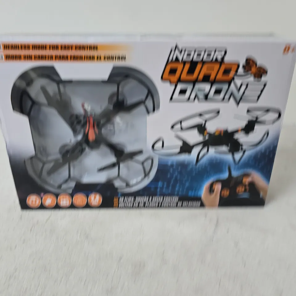 INDOOR QUAD DRONE - REMOTE-CONTROLLED TOY DRONE IN BOX