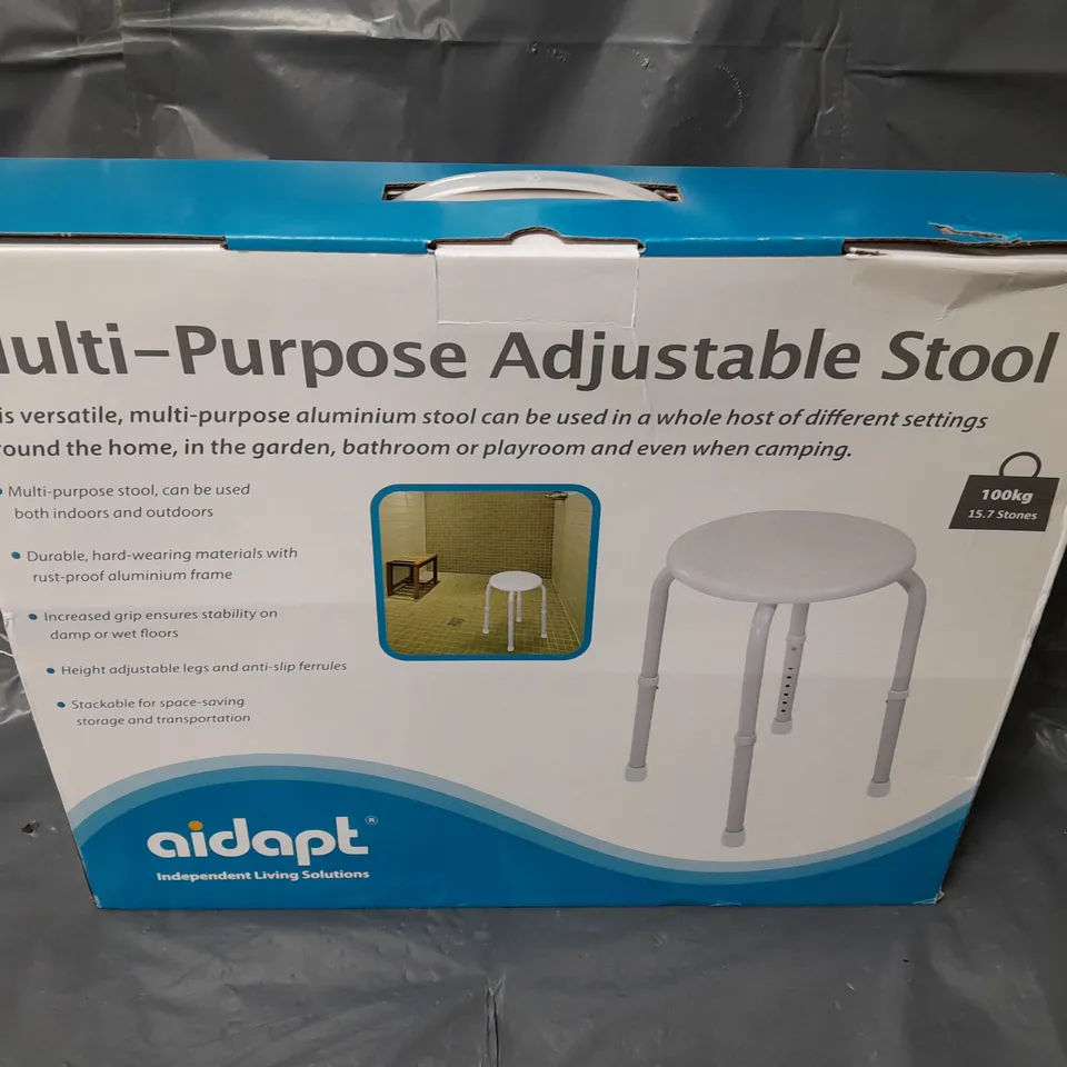 BOXED MULTI-PURPOSE ADJUSTABLE STOOL