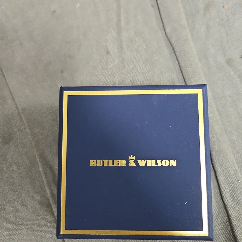 BUTLER & WILSON CRYSTAL EARRINGS – SILVER-TONE, BOXED