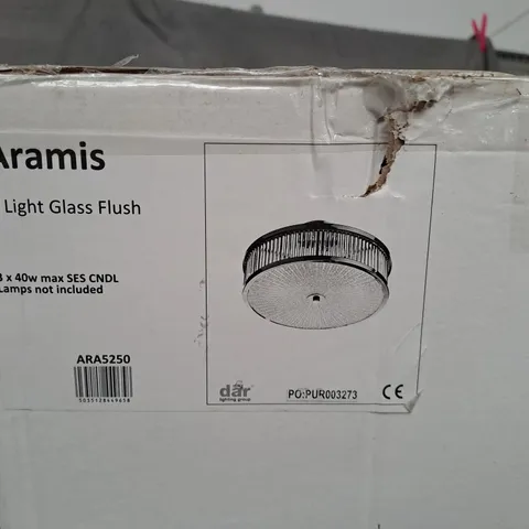 3 LIGHT GLASS FLUSH 