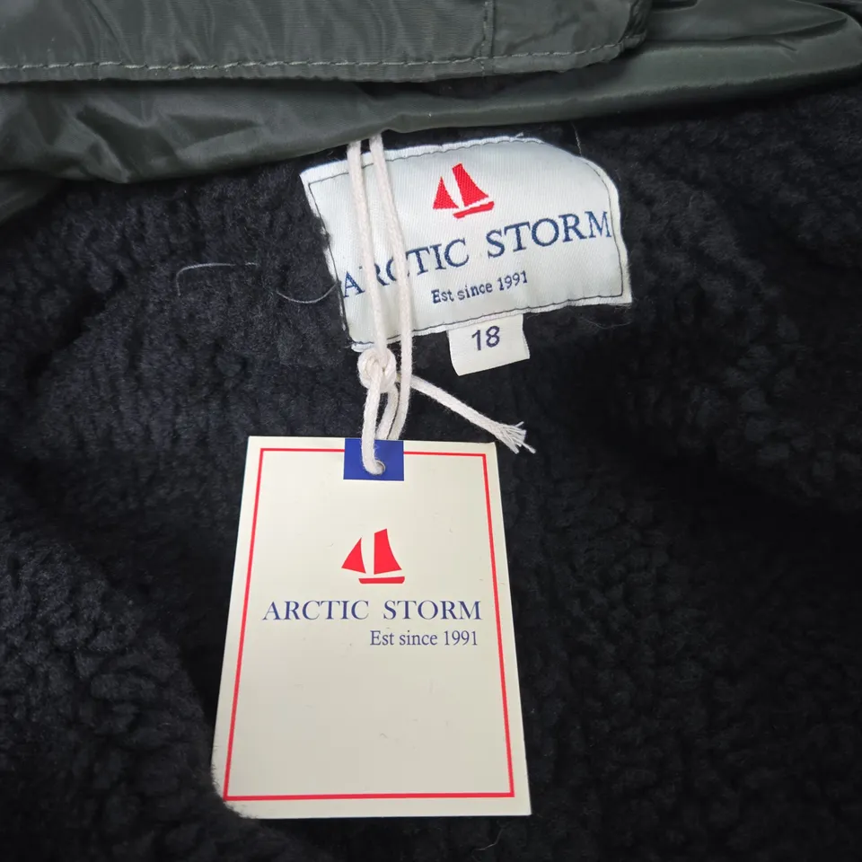 UK 18 ARCTIC STORM PARKA COAT – DARK GREEN 