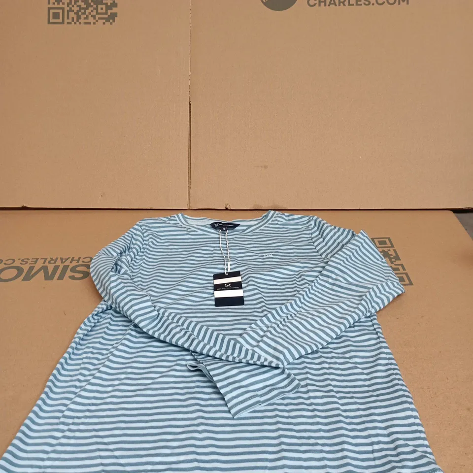 CREW CLOTHING COMPANY LS TONAL STRIPE TOP SIZE 12 TAGGED