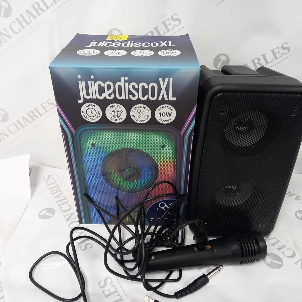 BOXED JUICE DISCO XL WIRELESS SPEAKER WITH MICROPHONE
