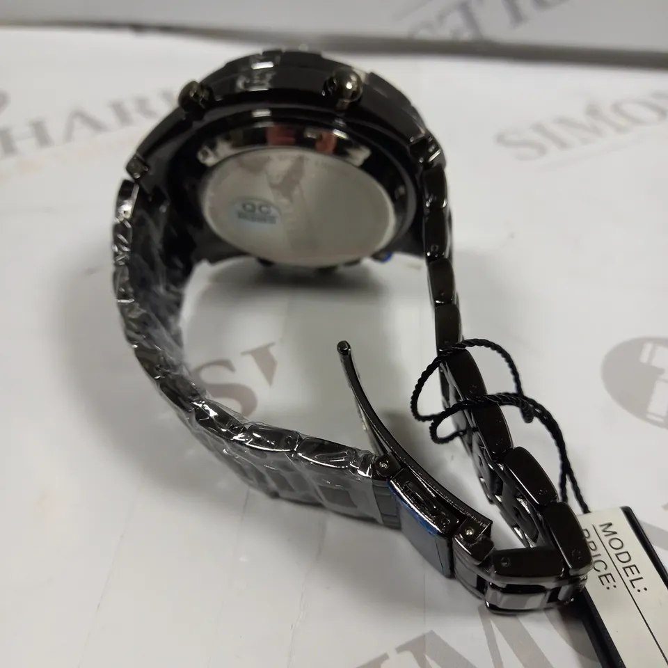 BOXED BARKERS OF KENSINGTON MEGA SPORT BLUE DIAL WATCH 