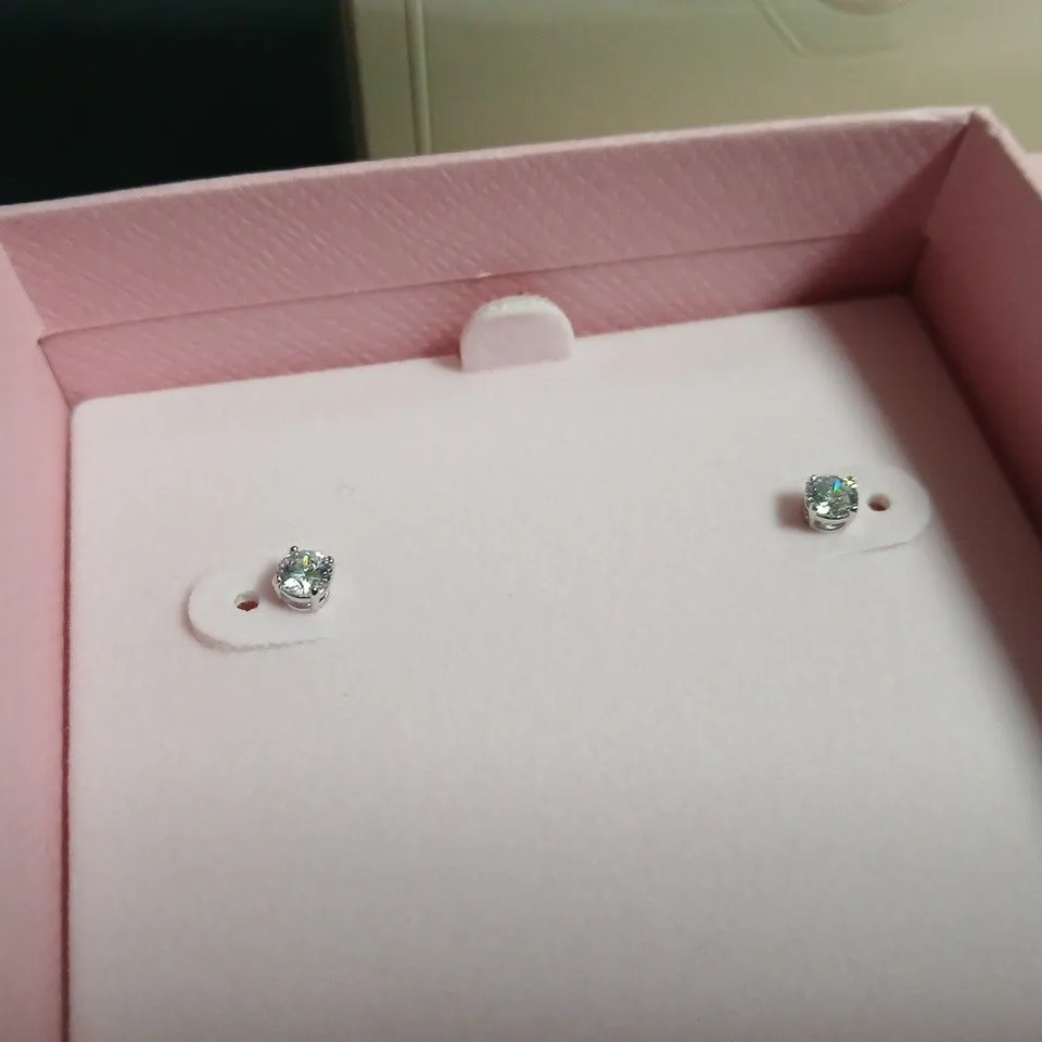 BOXED SWAROVSKI PE STUD ROUND EARRINGS