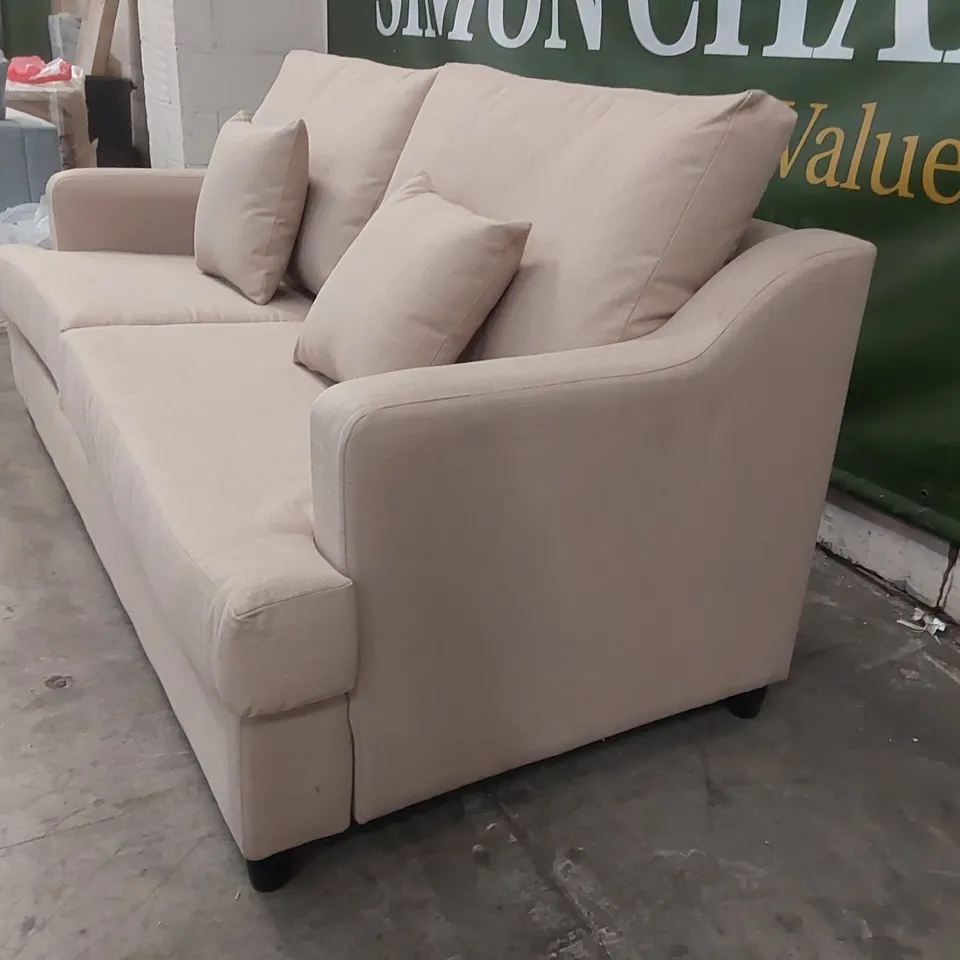QUALITY DESIGNER ATWORTH 3.5 SEATER SOFA BED - BEIGE