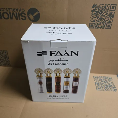 BOXED SET OF 12 FAAN THANAGHUM ROSE QUARTZ EAU DE PARFUM AIR FRESHENERS (12X300ML) - COLLECTION ONLY