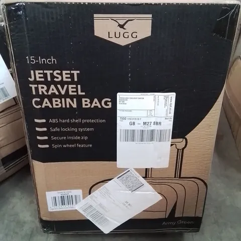 BOXED LUGG JETSET 15" TRAVEL CABIN SUITCASE -ARMY GREEN-