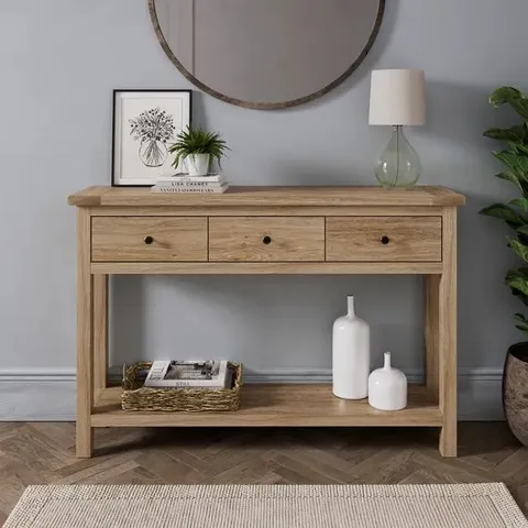 BOXED OLNEY CONSOLE TABLE - OAK (1 BOX)