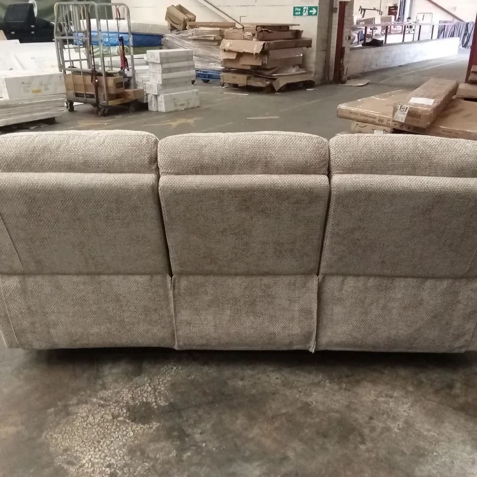 ALBION CHUNKY WEAVE 3 SEATER HIGH BACK MANUAL RECLINER SOFA RRP £679