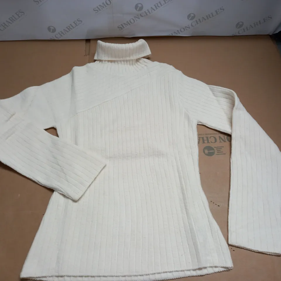 LOT OF 15 BAGGED AS NEW NAFNAF CREAM HIGH NECK JUMPERS - SIZE UNSPECIFIED