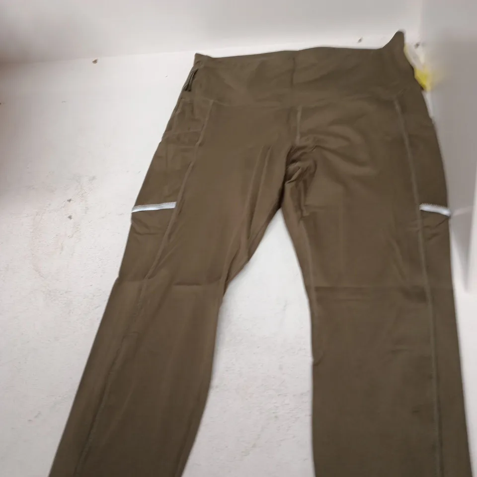 BOX OF APPROXIMATELY 12 KHAKI ALL IN MOTION LEGGINGS IN ASSORTED SIZES