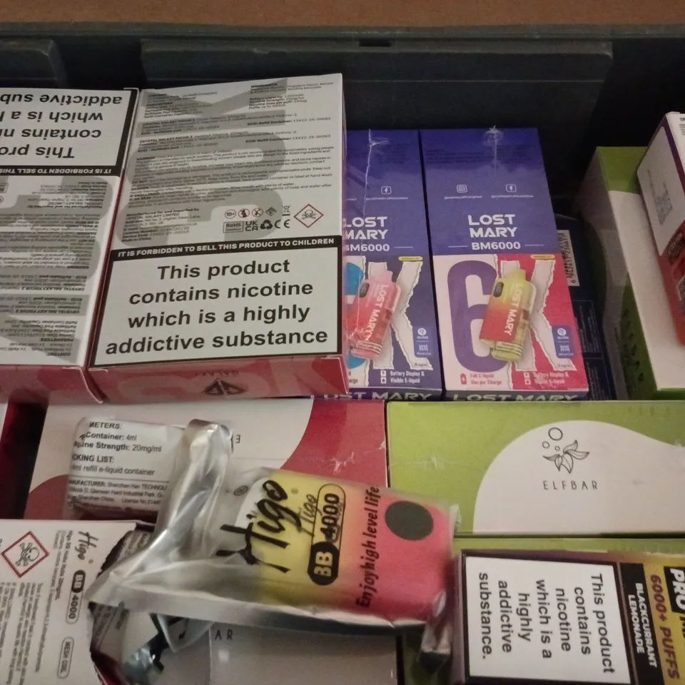 APPROXIMATELY 20 ASSORTED E-CIGARETTE PRODUCTS TO INCLUDE BRANDS SUCH AS VUSE, LOST MARY, SIKE, ETC - COLLECTION ONLY