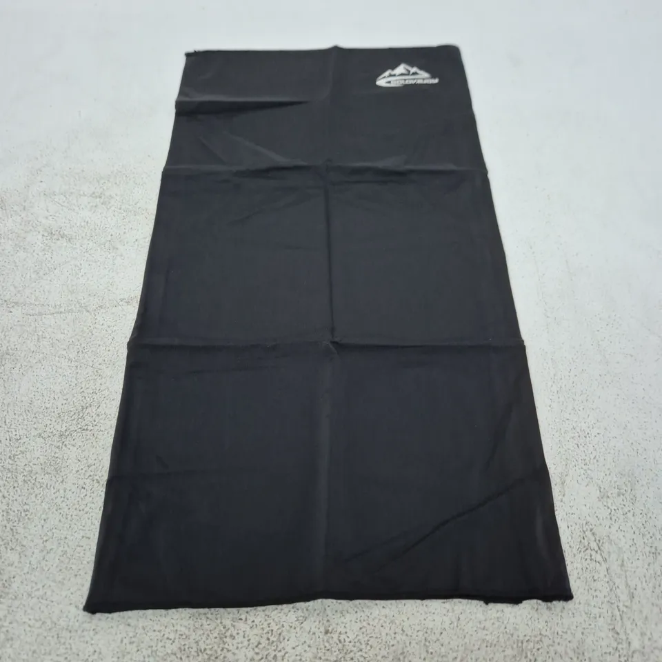 GOLOV.EJOY BLACK NECK GAITER WITH WHITE MOUNTAIN LOGO 
