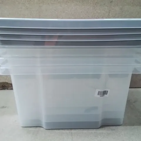 SET OF 4 STORAGE BOXES WITH LIDS