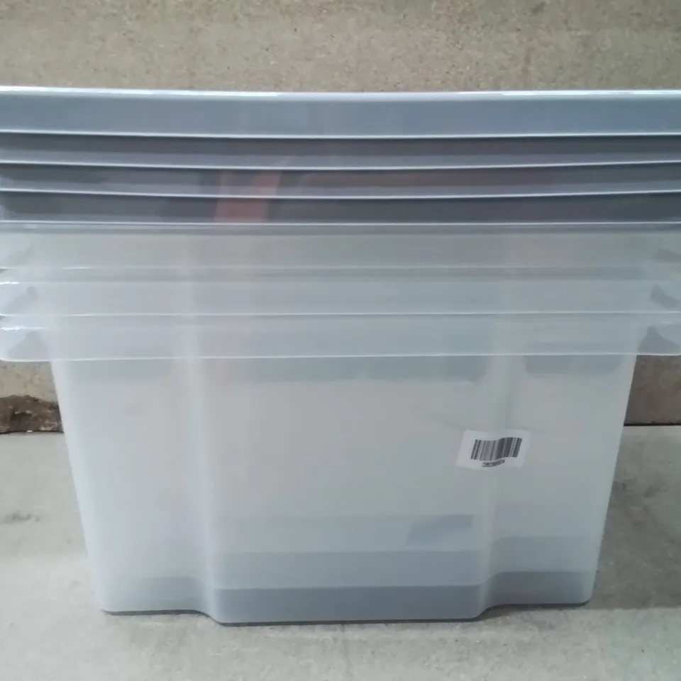 SET OF 4 STORAGE BOXES WITH LIDS