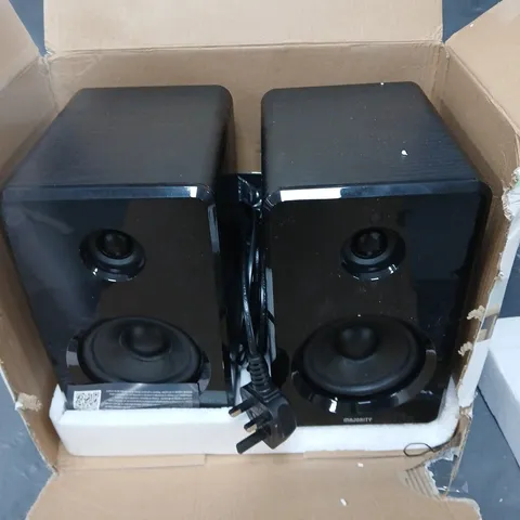 BOXED MAJORITY D40 BLUETOOTH BOOKSHELF SPEAKERS 