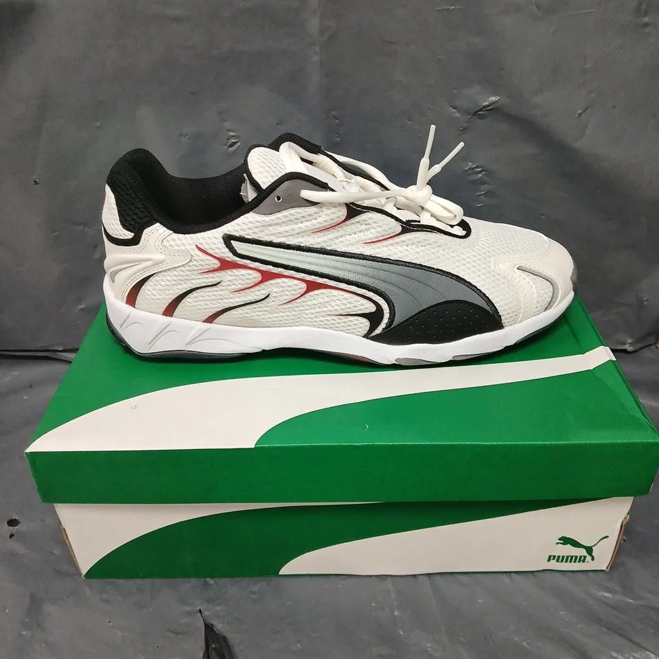 BOXED PAIR OF PUMA INHALE TRAINERS IN WARM WHITE - 10