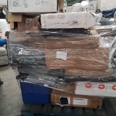 PALLET CONTAINING VARIOUS ELECTRICAL ITEMS AND HOUSEHOLD PRODUCTS TO INCLUDE;KIDS SEAT,FAN,CAMPING WAGON